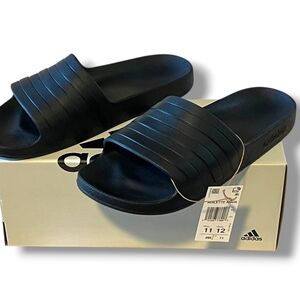 Adidas Men's Adilette Aqua Slide Sandals Black #F35550 Size 12